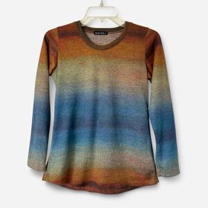 David Cline rainbow ombré long sleeve top